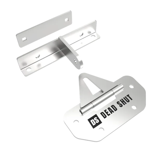 Exploded view of the Dead Shut floor plate and door bracket